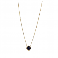 Merx 4 Leaf Clover Pendant Gold #700-145 - Blue Stone