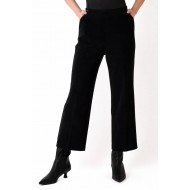 Lisette L - Lightweight Jolie Crepe 30" Wide Leg with Angled Pockets - Black