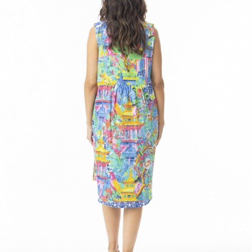 Orientique - Okayayma Dress - Shift Side Panel Sleeveless Reversible#40-186