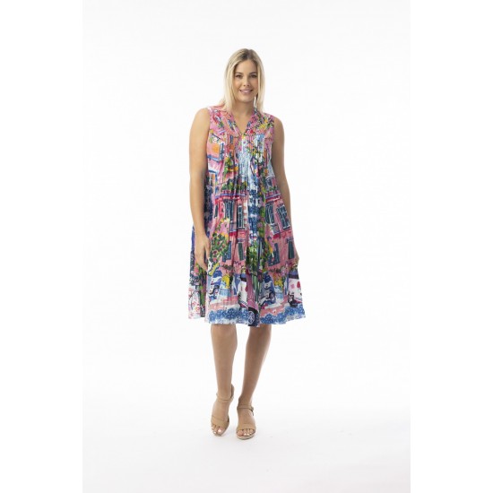 Orientique - Scooter Dress - V-pleated #20-155