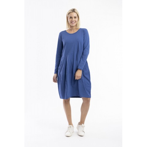 Orientique - Essential Knit Bubble Dress - Blue
