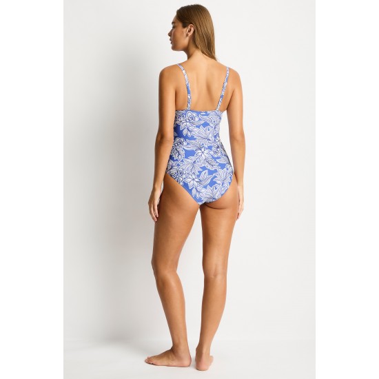 Sea Level - Palmera Wrap Front DD/E Cup 1 pce- Blue