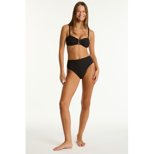 Sea Level - Spinnaker High Waist Bottom- Black